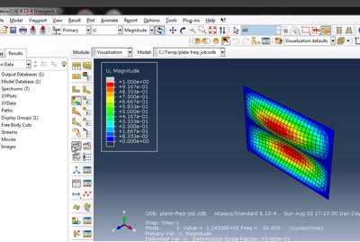 آموزش محاسبه فرکانس طبیعی در مدهای ارتعاشی مختلف در آباکوس